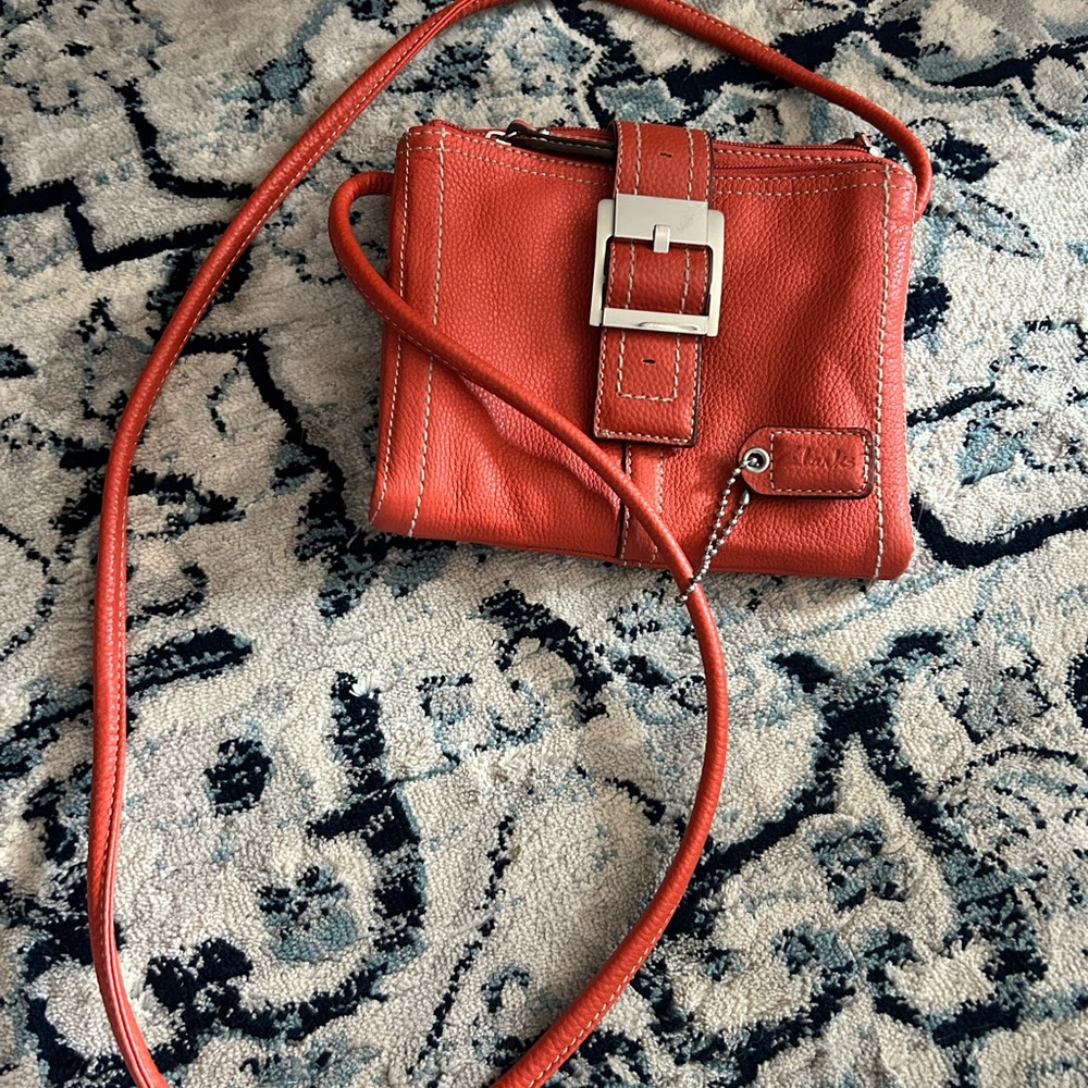 Clarks leather cross body bag multiple pockets